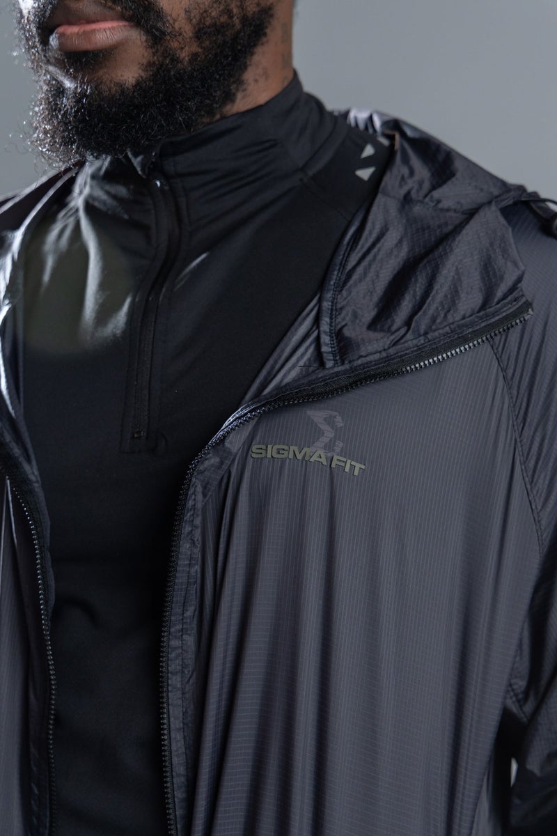 SIGMA FIT Windbreaker Jacket Dark Gray - Image 2